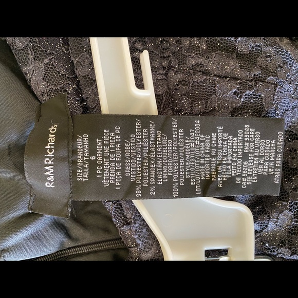 R&M Richards Short Sleeve Cold Shoulder Lace Gown - Picture 7 of 9